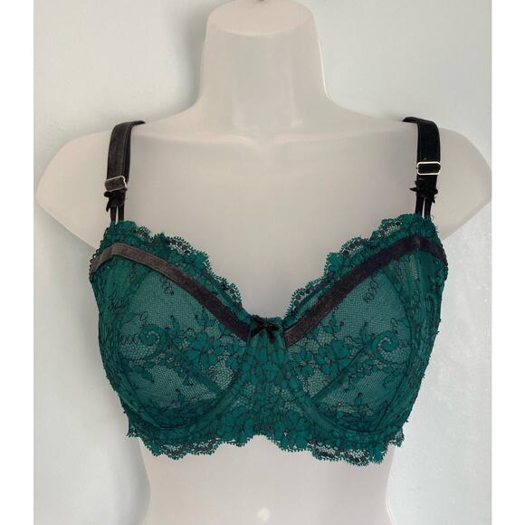 Victoria's Secret Bra 34DDD Green Unlined NWOT - Picture 2 of 9